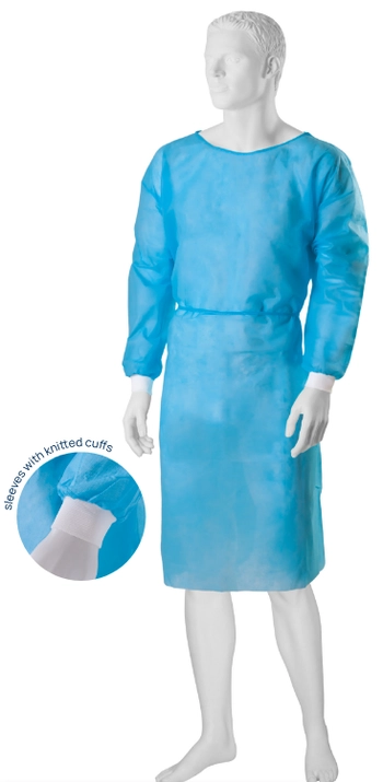 sterilni plasc z manseto zarys